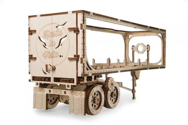 3D-träpusselvagn för VM-03 uGEARS traktormodell