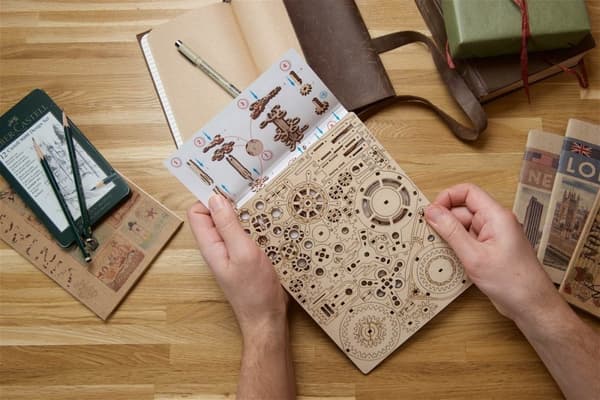 3D Træpuslespil Ror-Organizer uGEARS