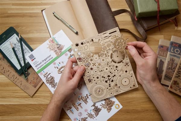 3D Træpuslespil Ror-Organizer uGEARS