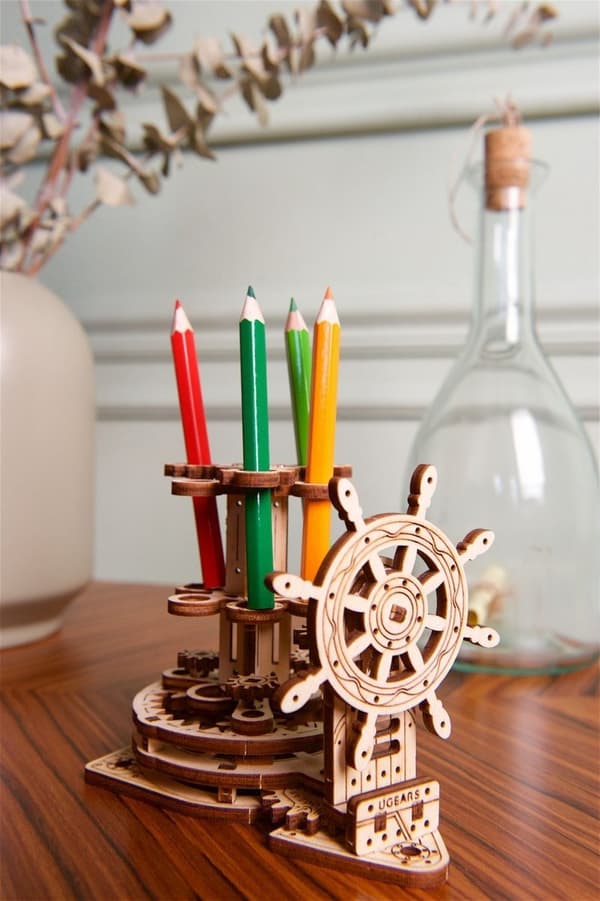 3D Træpuslespil Ror-Organizer uGEARS