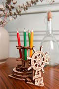 Pikkukuva 10 / 10: 3D-puinen palapeli Rudder-Organisaattori uGEARS