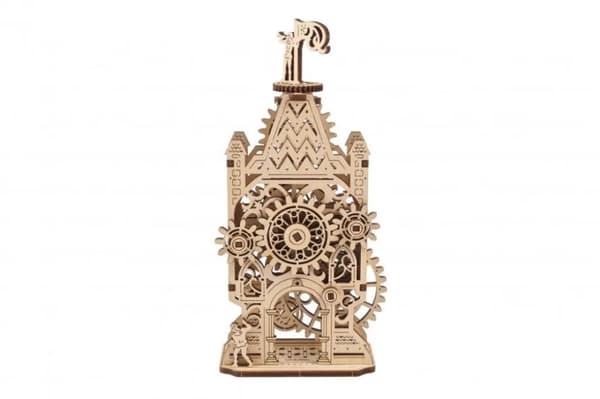 3D Træpuslespil Gammelt Klokketårn uGEARS