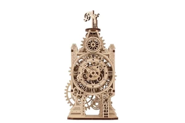 3D Træpuslespil Gammelt Klokketårn uGEARS