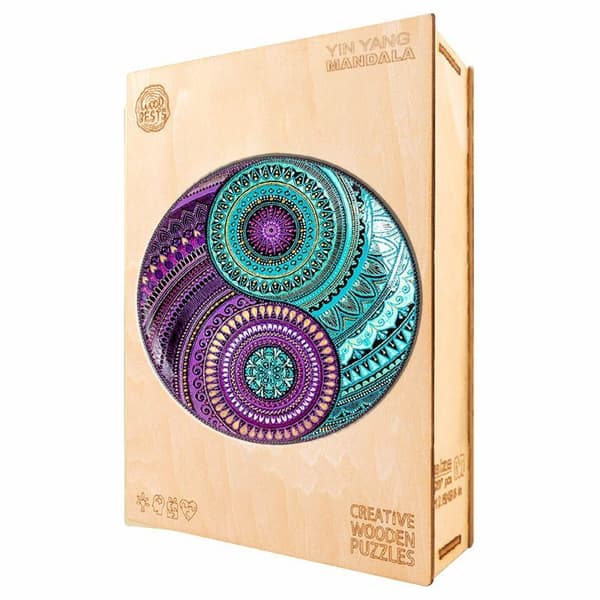 Puinen palapeli Mandala Yin Yang M