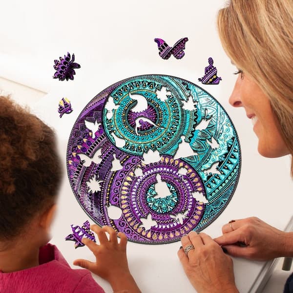 Puinen palapeli Mandala Yin Yang M