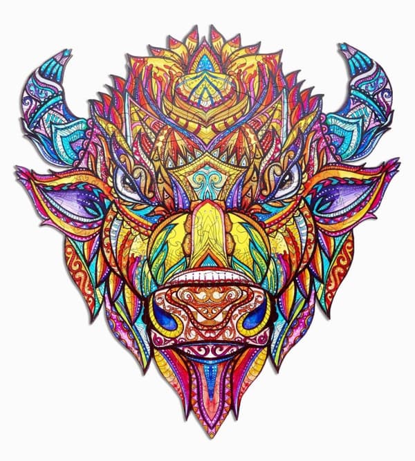 Träpussel Sagolik Bison L