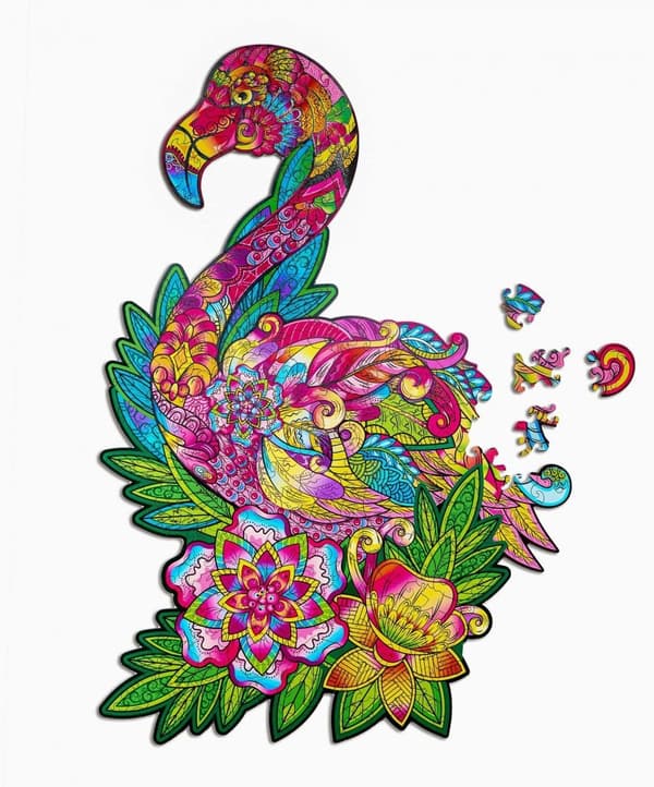 Puinen palapeli Satu Flamingo L