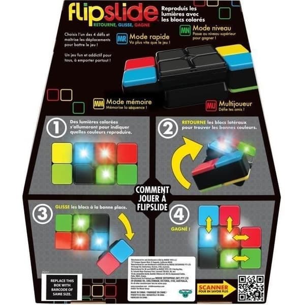 Flipslide - MOOSE TOYS - Elektroniskt ljuskombinationsspel, med batterier inkluderade