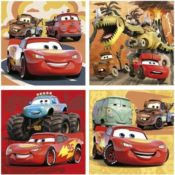 CARS Progressivt Pussel - Förpackning med 4 pussel - Educa - 12-16-20-25 bitar