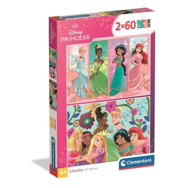 CLEMENTONI - 2x60 brikker - Disney Prinsesse