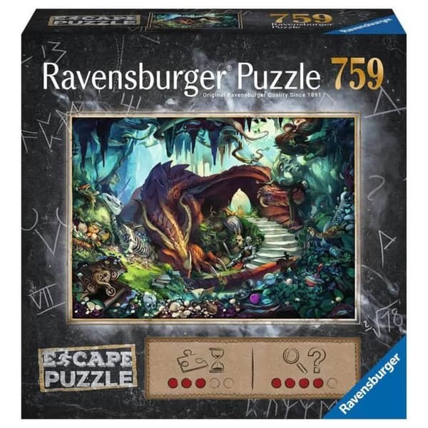 Puslespil "Escape Into the Dragon's Cave" - Ravensburger - 759 brikker - For voksne og børn fra 12 år