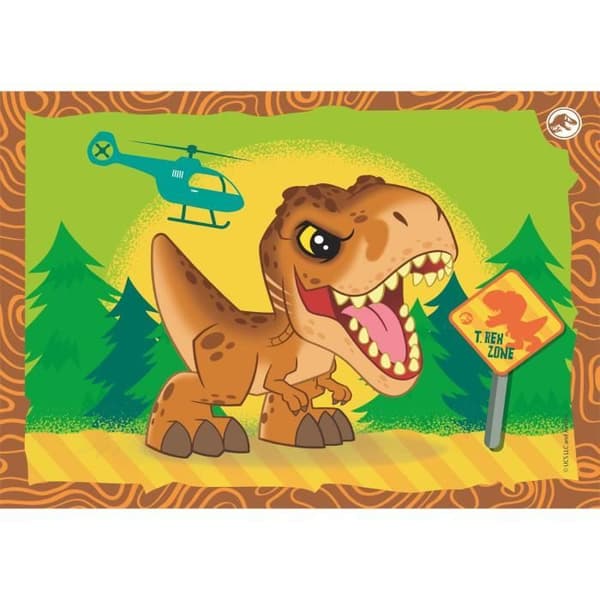 CLEMENTONI 4 i 1 Jurassic World Puslespil