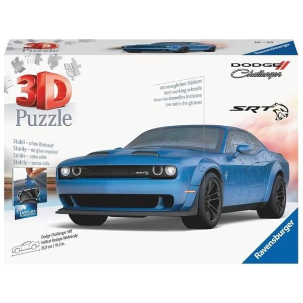 3D-fordonspussel - Dodge Challenger SRT Hellcat Redeye Widebody - 108 numrerade bitar - Ravensburger
