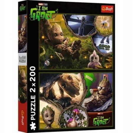 TREFL-PUSSEL FÖR BARN I AM GROOT MARVEL 2 x 200 bitar