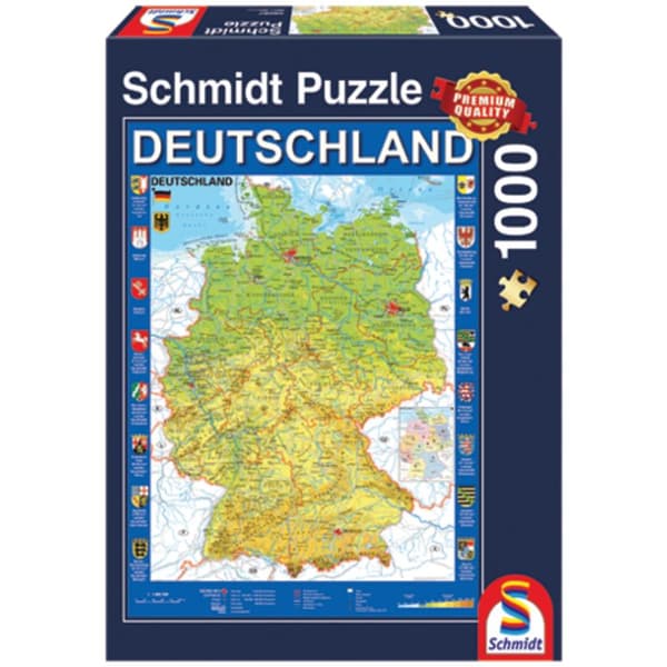Pusselkarta över Tyskland Schmidt 1000 bitar.