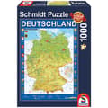 Miniatyrbild 1 av 2: Pusselkarta över Tyskland Schmidt 1000 bitar.