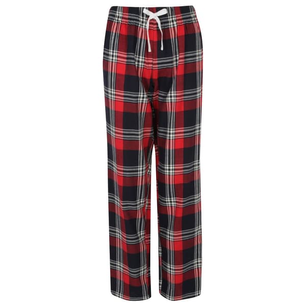 SF Womens/Ladies Tartan Lounge Pants Red/Navy XL