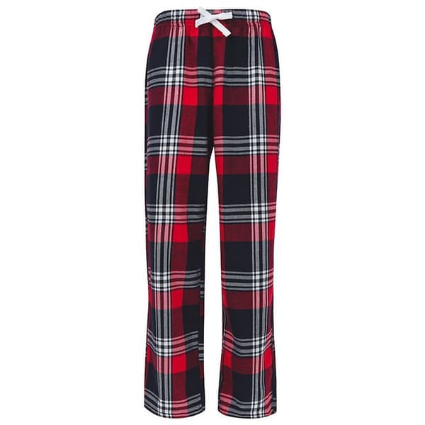 SF Minni Childrens/Kids Tartan Lounge Pants Red/Navy Check 5-6 Years
