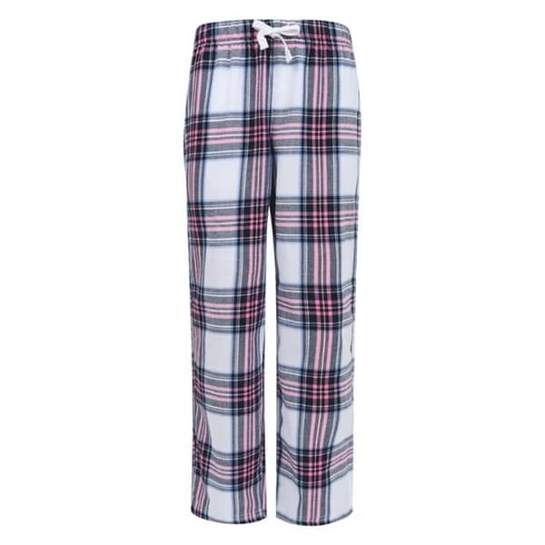 SF Minni Tartan Lounge bukser til børn/unge White/Pink Check 7-8 Years
