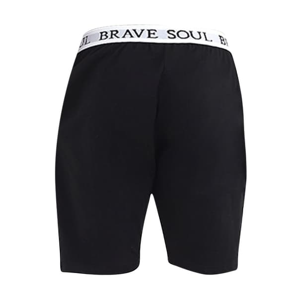 Brave Soul Jersey Lounge Shorts med logo i taljen til mænd