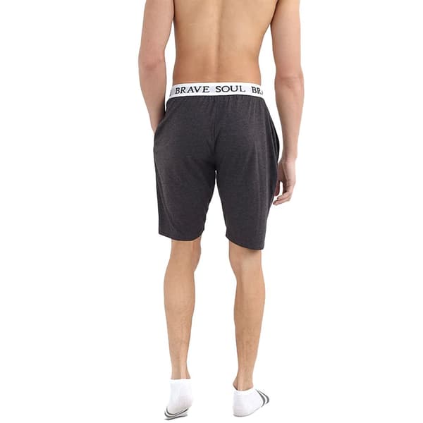 Brave Soul Jersey Lounge Shorts med logo i taljen til mænd