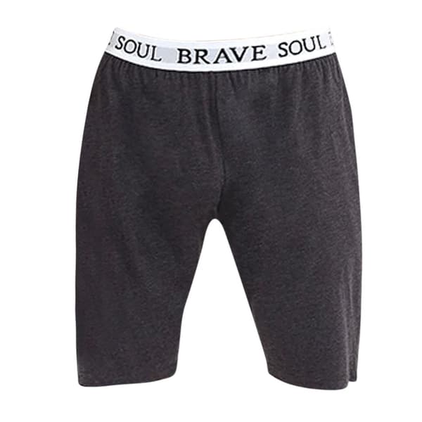 Brave Soul Jersey Lounge Shorts med logo i taljen til mænd