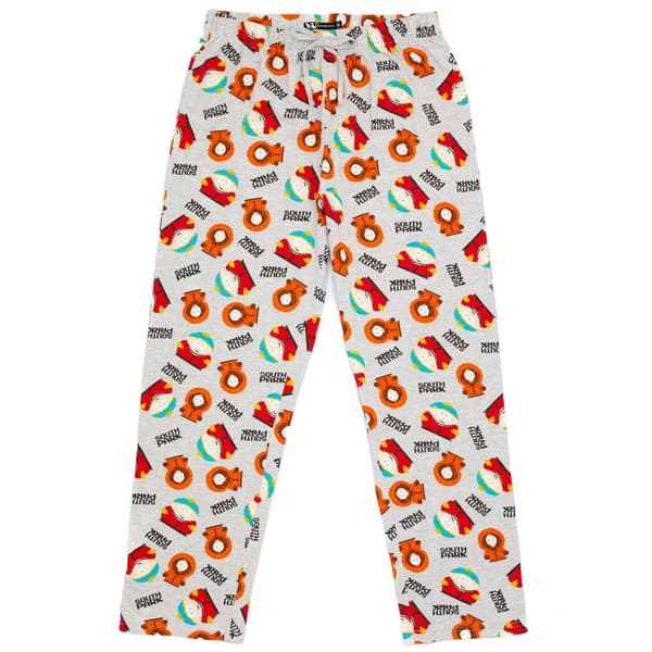 South Park Mens Character Lounge Pants Grey/Orange/Black XL