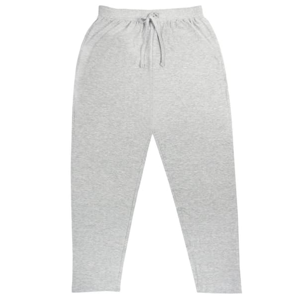 Mens Plain Straight Leg Lounge Pants Grey Marl M