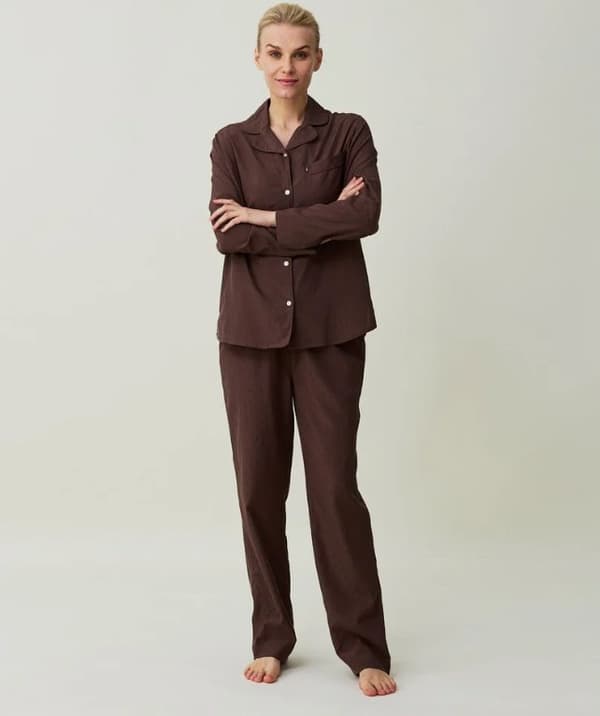 Lexington Melinda Viscose/Cotton Jacquard Dot Pyjamasset