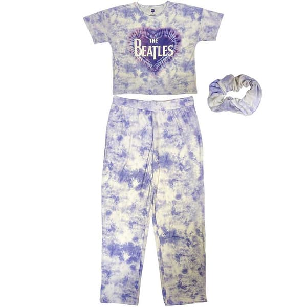 The Beatles Ladies Pyjamas: Heart & Drop T Logo (X-Large)
