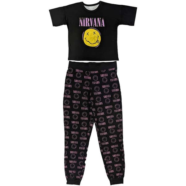 Nirvana Ladies Pyjamas: Xerox Smile Pink (Large)
