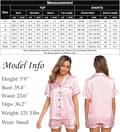 Miniatyrbild 2 av 5: INF Button Down Short Pyjamas Set för kvinnor 2-delade toppar och shorts