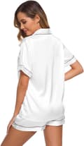 Miniatyrbild 3 av 8: INF Button Down Short Pyjamas Set för kvinnor 2-delade toppar och shorts