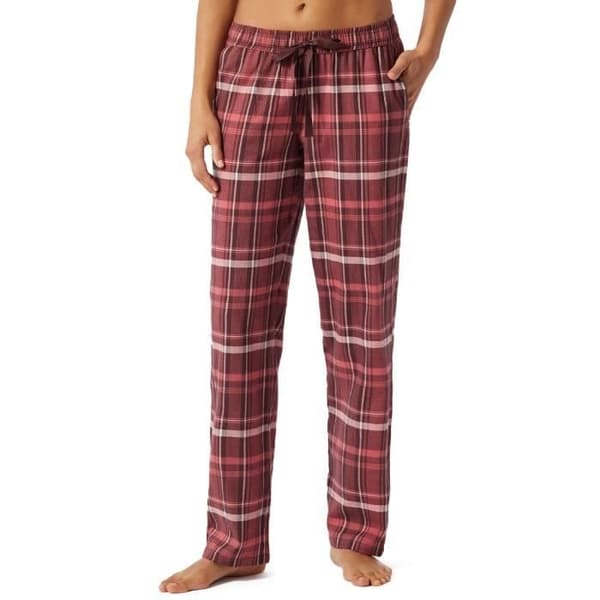 Långa pyjamasbyxor för kvinnor - SCHIESSER - Mix &amp; Relax - Kopparfärgad - Tillverkad av mjuk flanell
