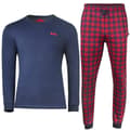 Miniatyrbild 5 av 5: Lee Cooper Lång pyjamas i bomull för män med logo