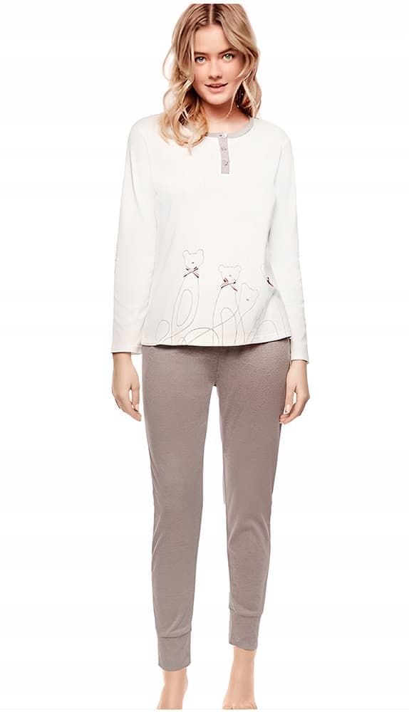 Infiore pyjamas för kvinnor - set med sweatshirt och byxor för vintern