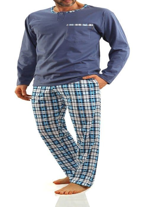 Pyjamas - nattlinne Sesto senso Pyjamas för män Långa nattklädersset i bomull Byxor och långärmad
