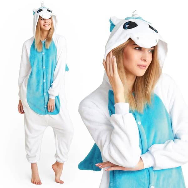 PYJAMAS UNICORN S  WHITE BLUE