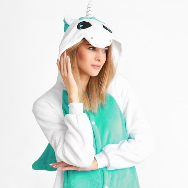 PYJAMA UNICORN S  WHITE MINT
