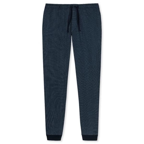 Långa pyjamasbyxor Herr Mix &amp; Relax - SCHIESSER - Mönstrad mörkblå - Bekvämt elastiskt midjeband