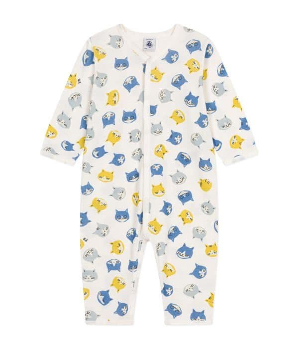 Petit bateau - A09Q5 - Pyjamas Dors Bien utan fötter, Marshmallow/Multi, 3 månader Blandat baby