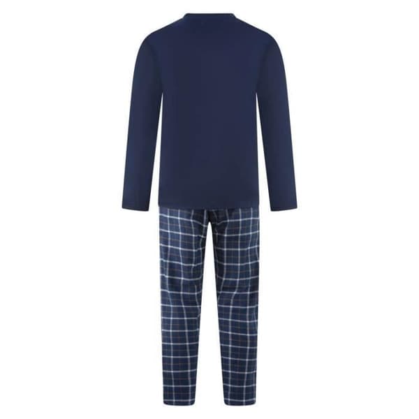 Lång pyjamas i bomull - CHRISTIAN CANE - Herr - Marinblå - Blå