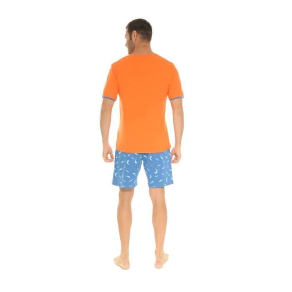 Pyjamakostym - Winston - 5859 - Kol tunisien - Tropiskt tryck - 100% bomull