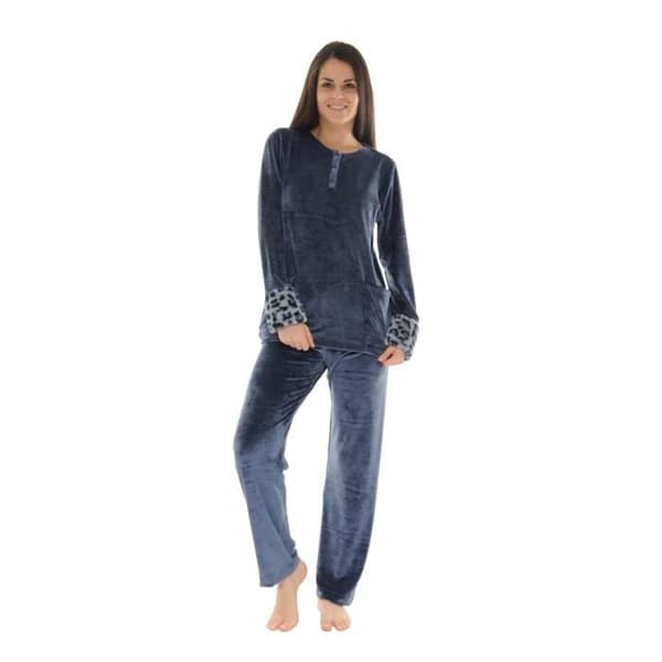 Pyjamas Lång Blå Ambre - Pilus - Modell Ambre - Blå Skiffer - Kvinna - Vuxen