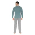 Miniatyrbild 2 av 2: Pyjamas lång man Delmont - Christian Cane - Tunisisk krage - Mörkgrå - 100% bomull