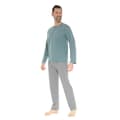 Miniatyrbild 1 av 2: Pyjamas lång man Delmont - Christian Cane - Tunisisk krage - Mörkgrå - 100% bomull