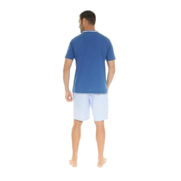 Pyjamaset - PILUS - Modell 5696 - V-ringning - 100% Bomull - Elastisk midja