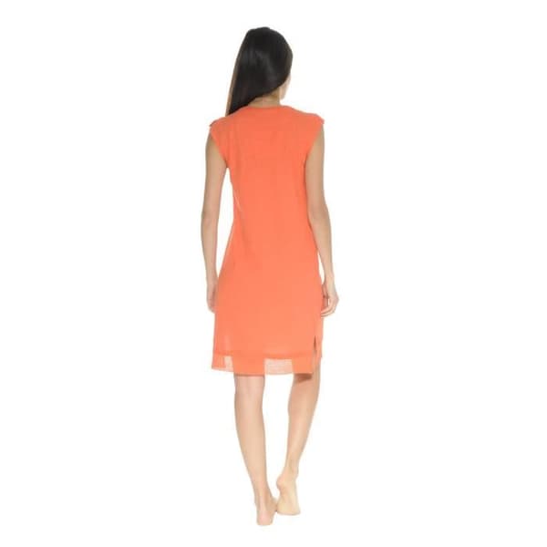 Sommarklänning - Manuela - Modell 4460 - 100% Bomull - Rund hals - Macramé med knappar