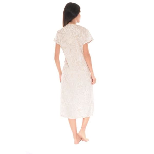Nattklänning - Yleana - 6057 - Beige - Korta ärmar - 100% Bomull