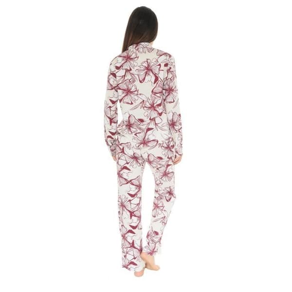 Pyjama Boutonne Bordeaux Tanya Pyjama Boutonne Kvinna 5025